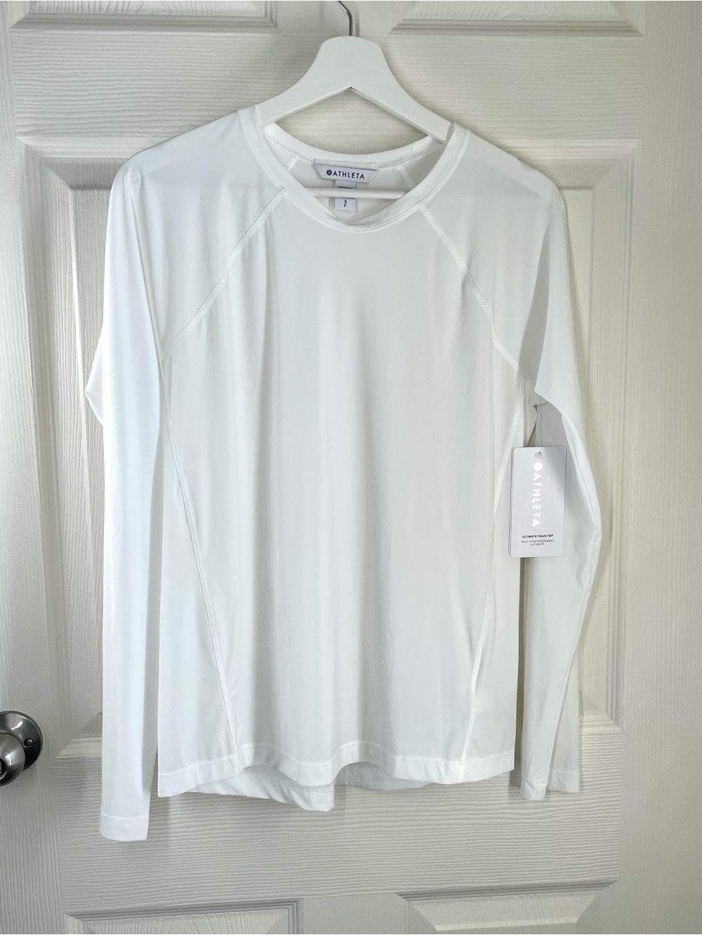 Athleta Ultimate Train Long Sleeve Top Crisp White SP